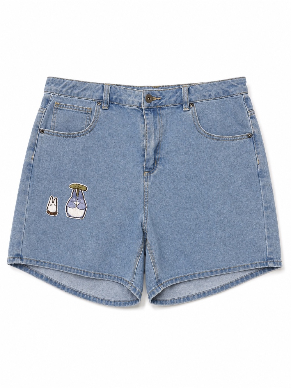 Her Universe My Neighbor Totoro Denim Shorts 17 Studio Ghibli Embroidered